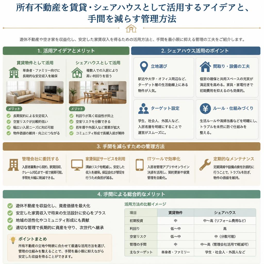 選べる不動産の活用方法